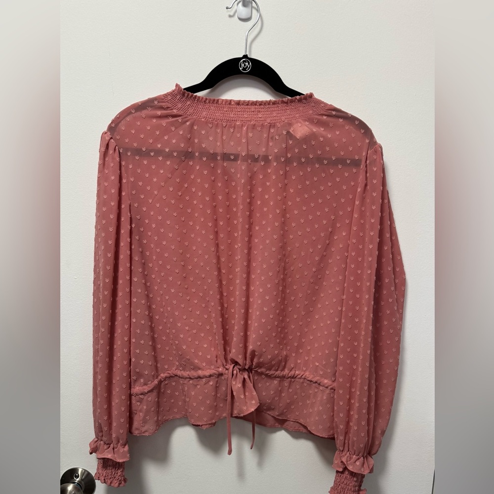 H&M Pink Blouse with hearts